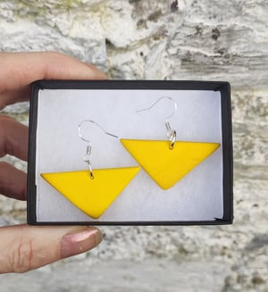 Image of Yellow Triangle Earrings