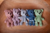 Image 1 of Knitted teddy pastel