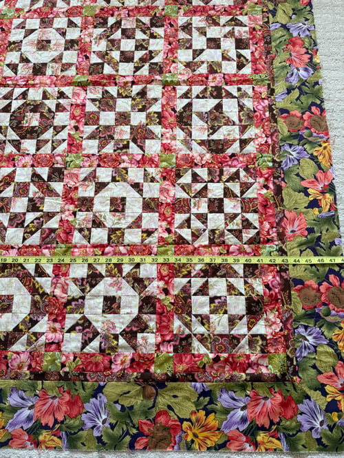 Image of NEW—READY TO FINISH quilt top 65” x  48”