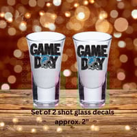 Detroit Lions Football Game Day Uv Dtf Shot Glass Decals Set of 2     T21