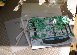 Image of  Hand painted destination wedding invite-sample