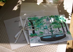 Image of Hand painted destination wedding invite-sample