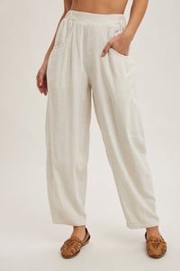 Image 5 of Relaxed Barrel Pants with Pockets  (1/25)