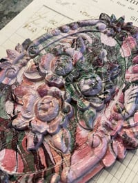 Image 2 of Hand Marbled wooden decorative moulding // 1 piece 