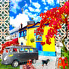 Greeting Cards Cars & Tiles Four Pack