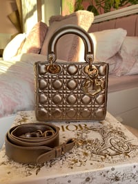 Image 1 of Small Lady Dior My ABC Bag Gold Cannage Lambskin