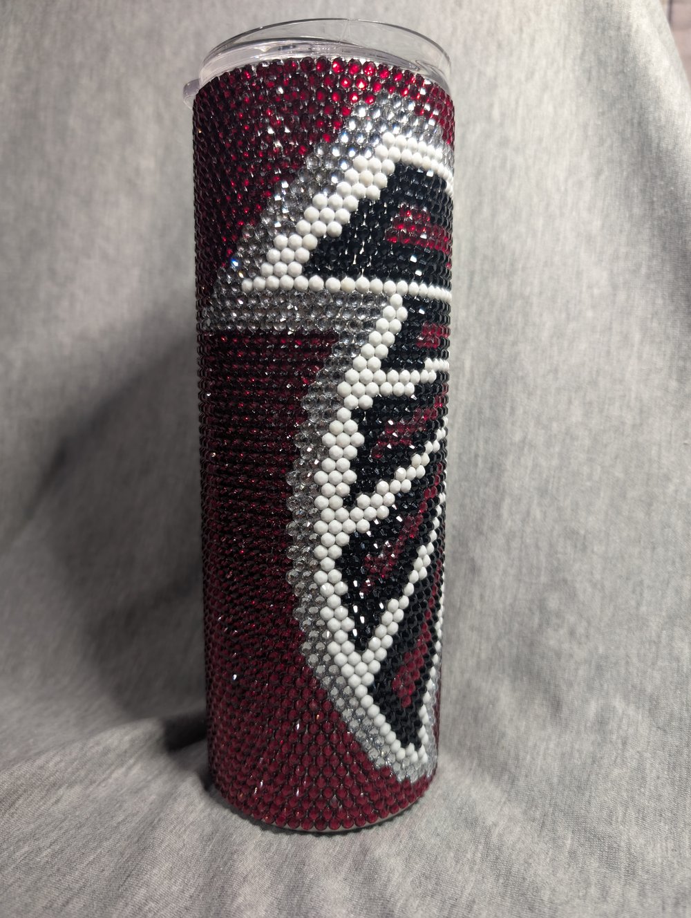 Image of Atlanta Falcons Rhinestone tumbler