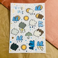 Image 1 of Weather Doodles Sticker Sheet