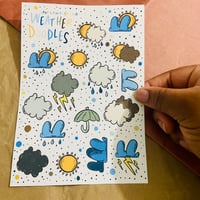 Image 2 of Weather Doodles Sticker Sheet