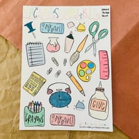 Image 1 of Back To School Sticker Sheet