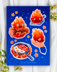 Studio Ghibli ‘Howl’s moving castle’ Calcifer sticker sheet