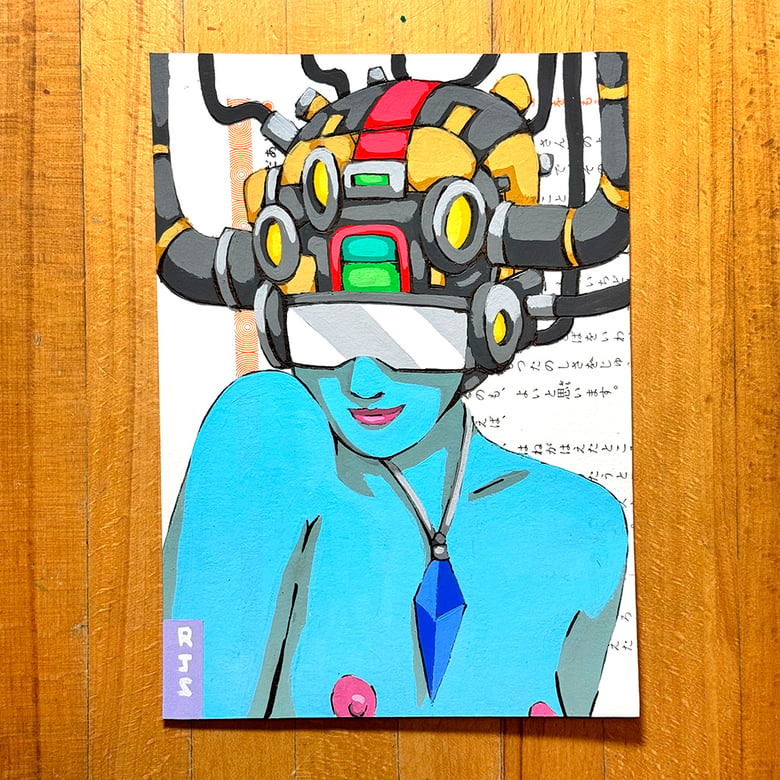 Image of Shes Into Technology 3 / unframed original painting