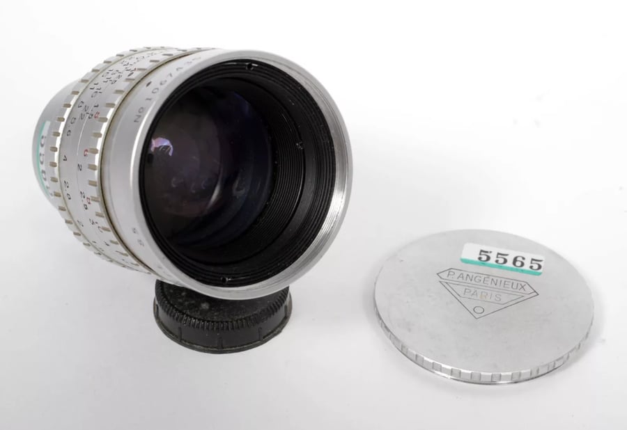 Image of Angenieux Cine lens C-mount F. 50 50mm F1.5 lens Type S5 with caps #5565