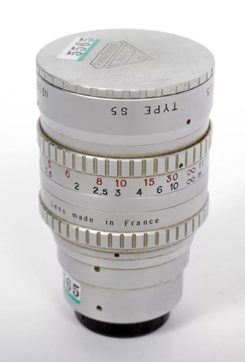 Image of Angenieux Cine lens C-mount F. 50 50mm F1.5 lens Type S5 with caps #5565