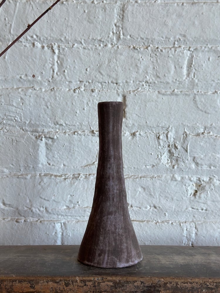 Image of Violet brown Stupa Vase