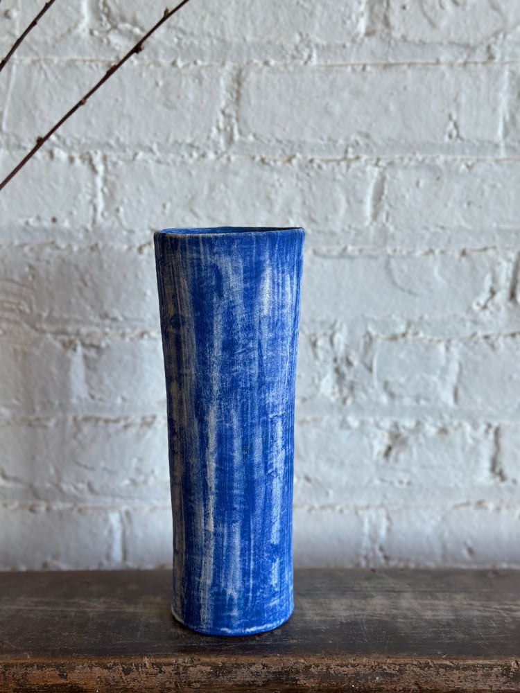 Image of Denim Wash Cylinder Vase