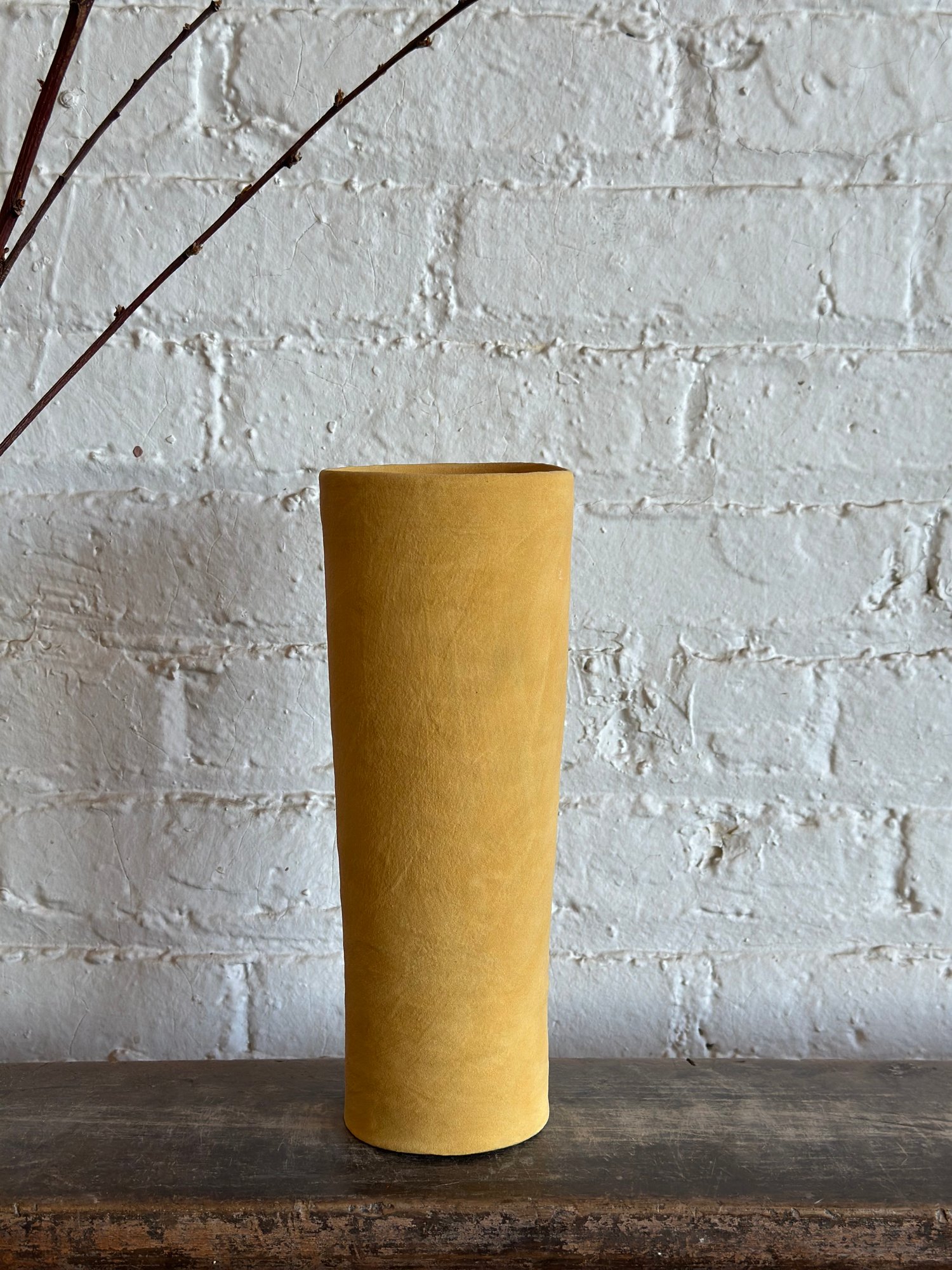 Image of Yellow Cylinder Vase