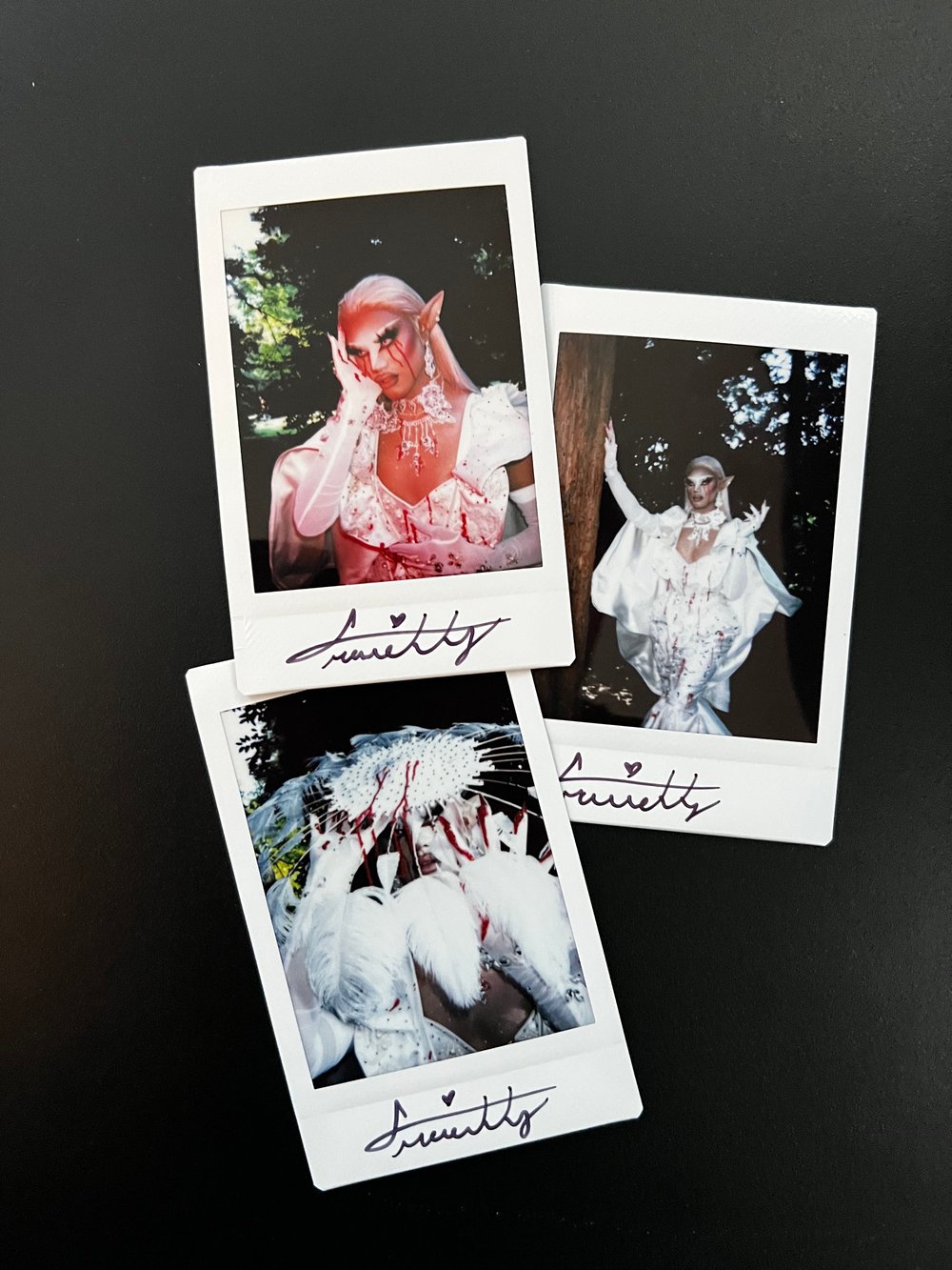 Image of Arrietty Masc for Masked Singer signed Polaroid mini