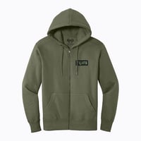 Men's "Shop" Full Zip Hoodie - Military Green