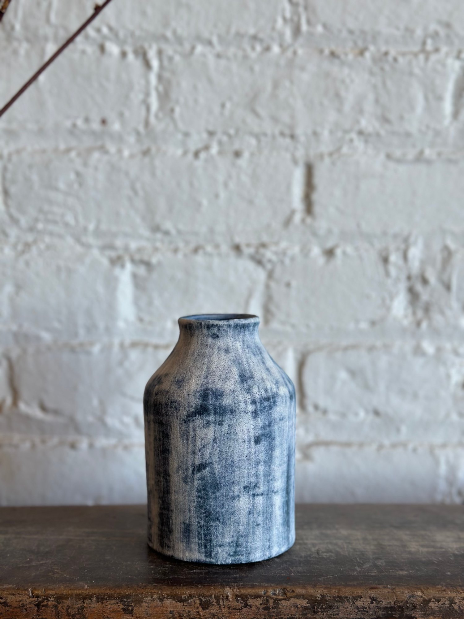 Image of Denim Wash Square Bud Vase