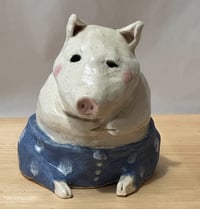 Image 2 of Clay 1.9a.25: Pig in blue polka dot pants