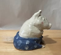 Image 4 of Clay 1.9a.25: Pig in blue polka dot pants