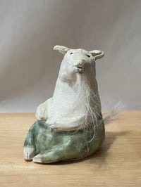 Image 1 of Clay:1.9.25 Old Goat in Green polka dots