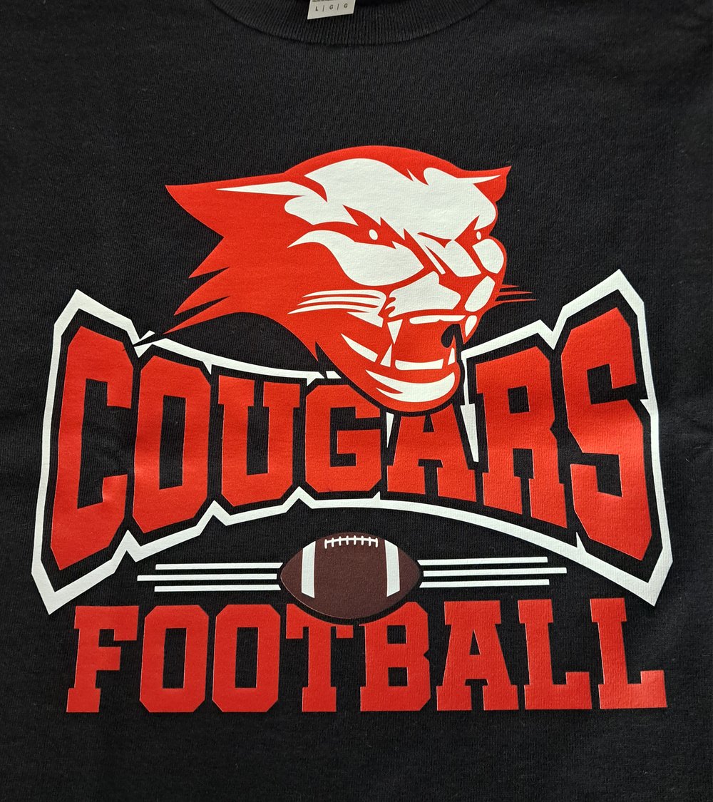 Charleroi Cougars-Football-T-Shirt ( Two Color )