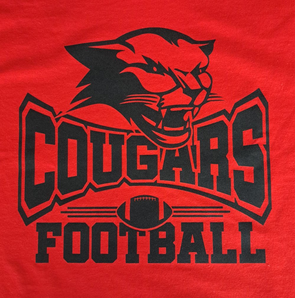 Charleroi Cougars-Football-T-Shirt ( One Color )