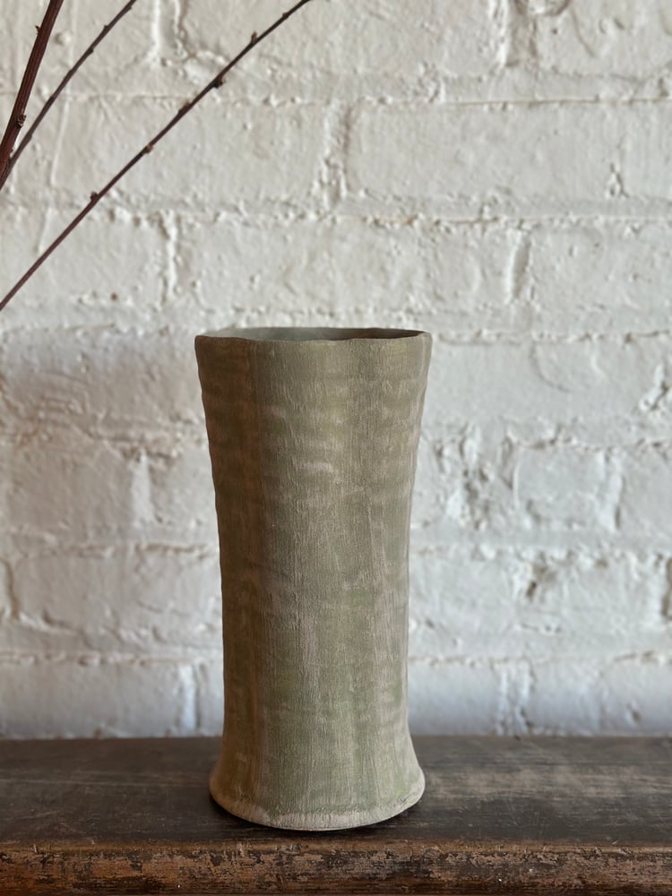 Image of Pistachio Fluted Vase