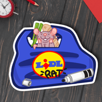 LIDL Rat Matte Vinyl Sticker - Supermarket Themed Sticker 