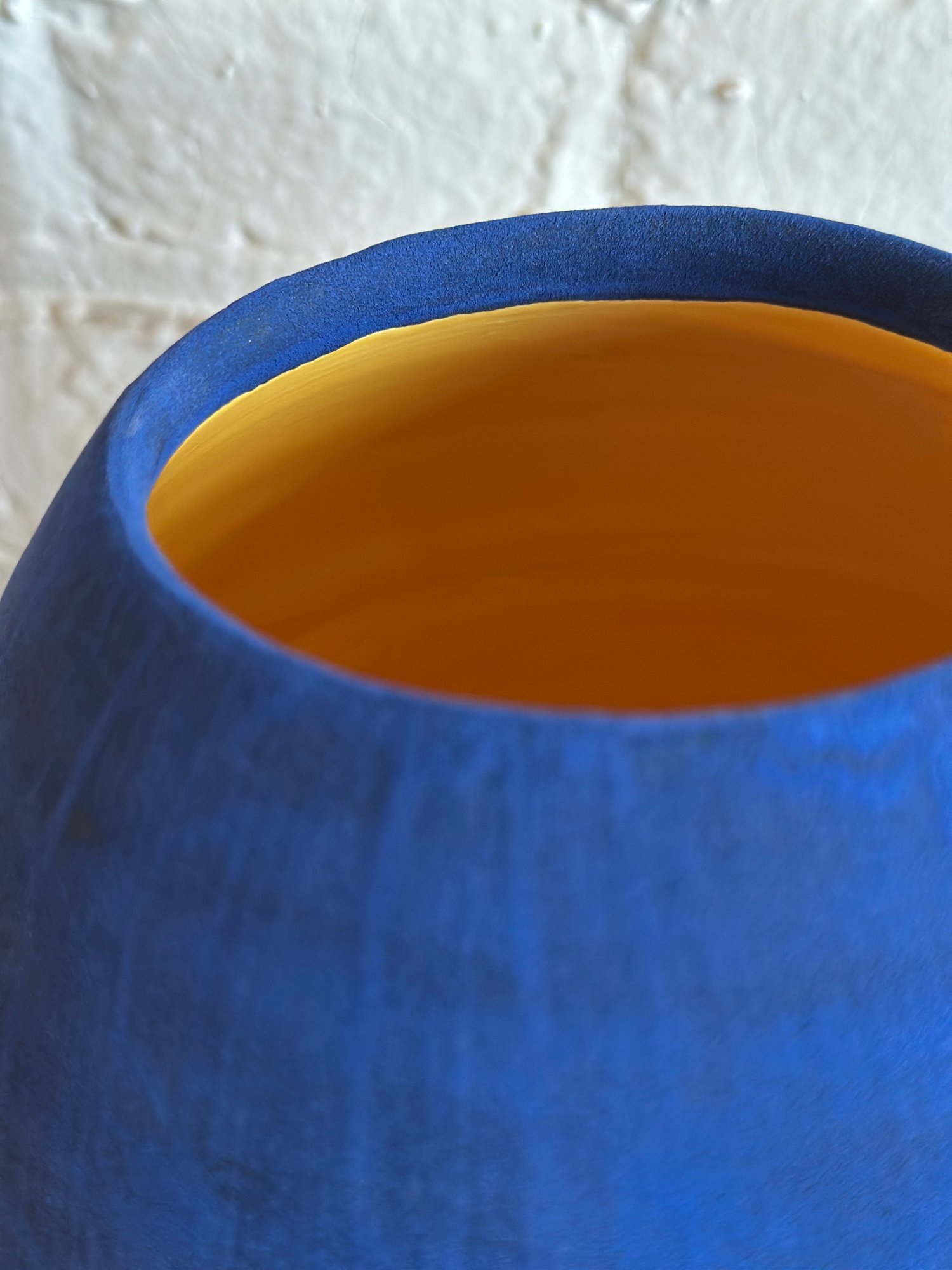 Image of Blue & Yellow Dino Vase