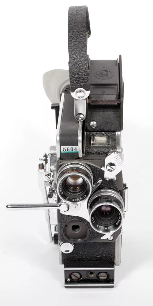 Image of Bolex H16 Rex 5 camera w/ Switar 16mm F1.8 25mm F1.4 lenses + fader TESTED 5604