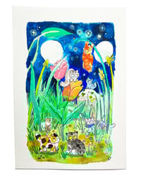 Image 3 of A6 - Chat roux - illustration originale
