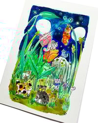 Image 1 of A6 - Chat roux - illustration originale