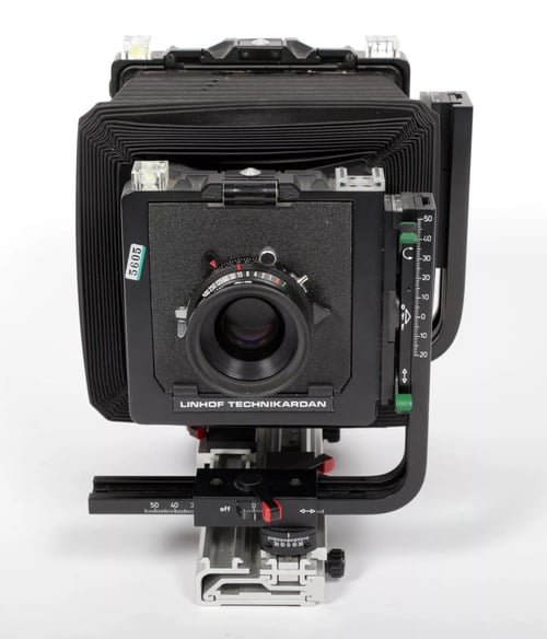 Image of Linhof Technikardan 45 4X5 camera w/ 150mm+210 APO Lenses +film +holders + MORE (#5605)