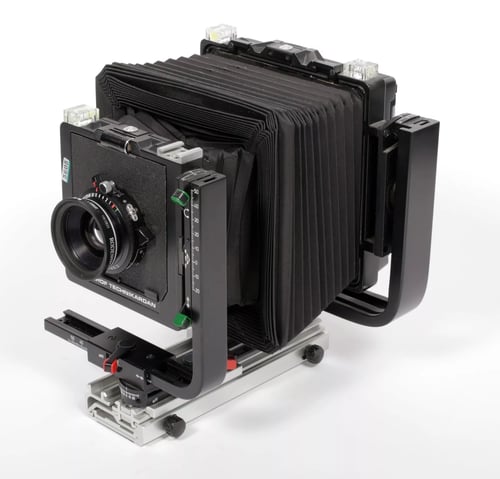 Image of Linhof Technikardan 45 4X5 camera w/ 150mm+210 APO Lenses +film +holders + MORE (#5605)