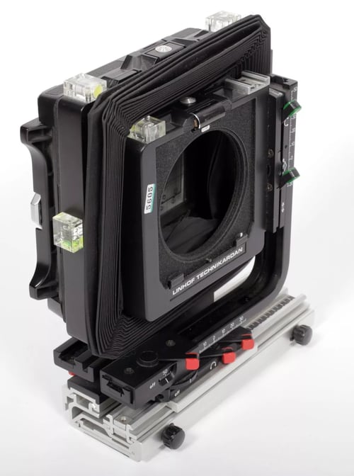 Image of Linhof Technikardan 45 4X5 camera w/ 150mm+210 APO Lenses +film +holders + MORE (#5605)