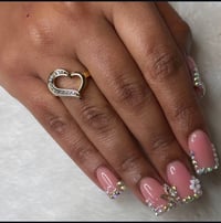 Open Heart Diamond Accent Ring