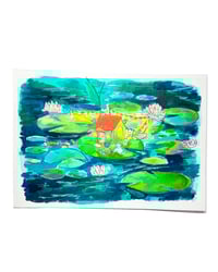 Image 2 of A6 - Frogs in love - illustration originale