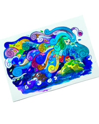 Image 1 of A6 - La tempête - illustration originale