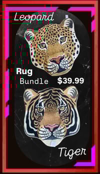 Leopard and Tiger Rug set