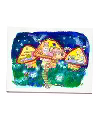 Image 1 of A6 - Les maisons champignons - illustration originale
