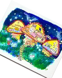 Image 2 of A6 - Les maisons champignons - illustration originale