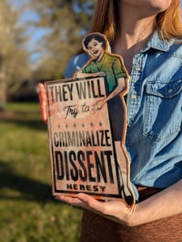 Image of Criminalize Dissent woodcut