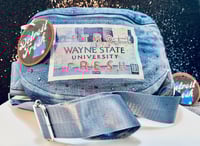 Image 1 of WSU Denim Art Fanny Pack Bag 