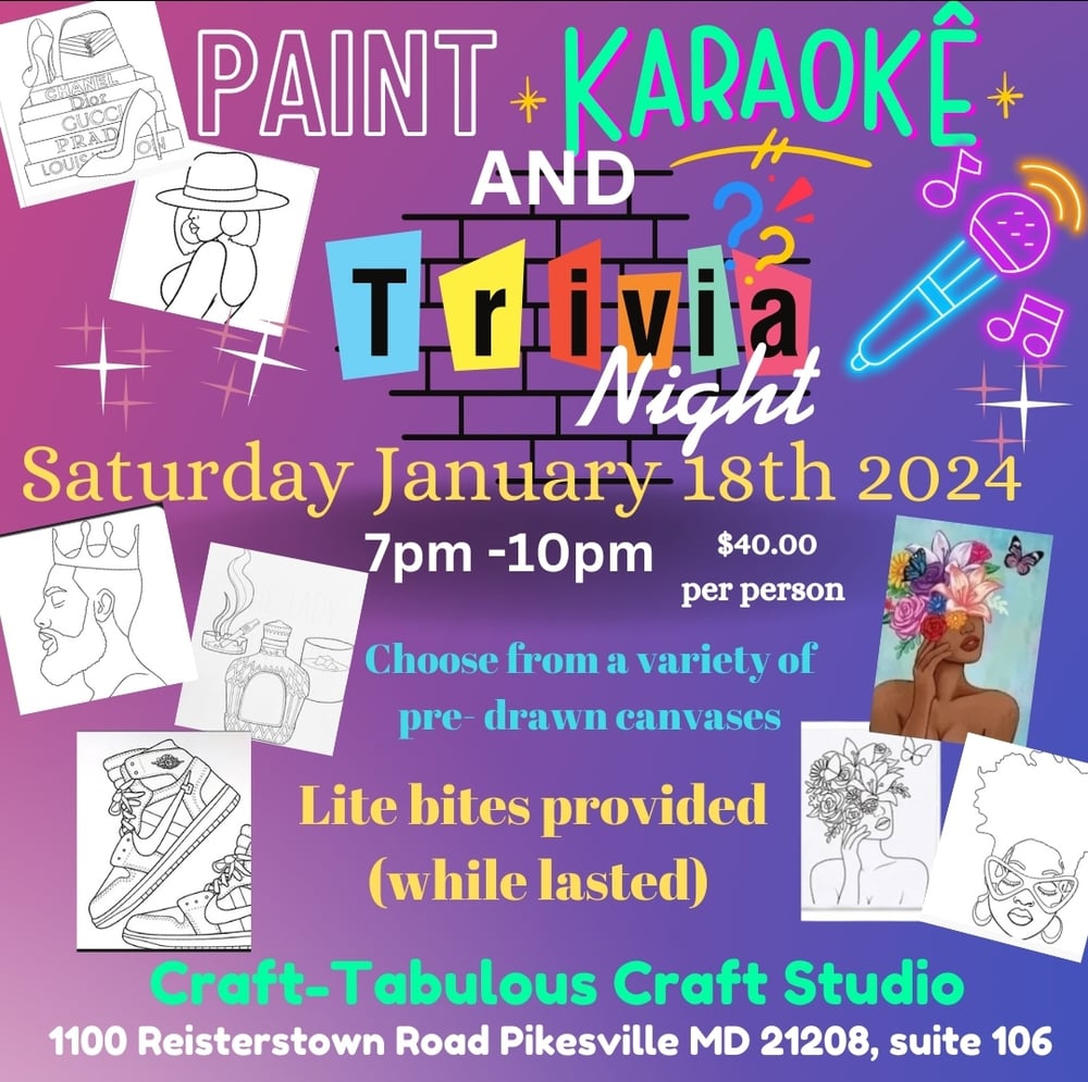 Image of Paint, Karaoke & Trivia Night