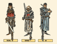 Image 7 of Knights of the Round Table Paper Figure Set