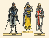 Image 4 of Knights of the Round Table Paper Figure Set