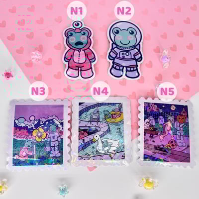 Image of 3" Die-cut Cute Space Frog Stickers